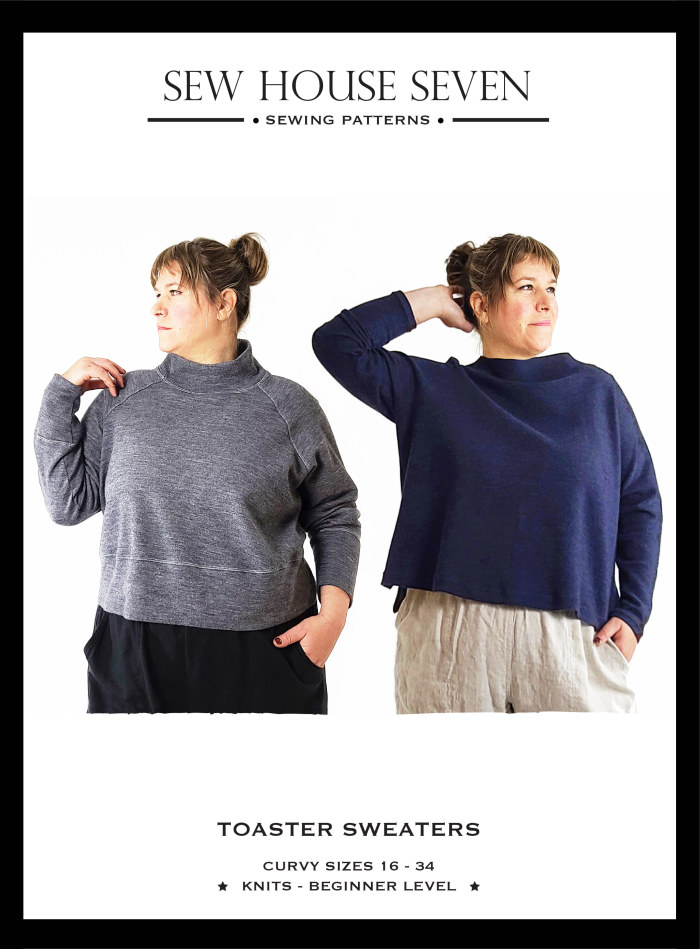 Toaster Sweaters Curvy 1 & 2 Pattern Size 16-34 by Sew House Seven