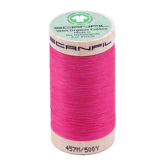 Pink Lemonade 50/2 Weight Scanfil Organic Thread 457 Metres (500 Yards)