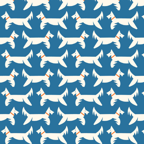 A Dog's Life in Navy from Orchard Deco by Ariana Martin for Cloud9 Fabrics (Avail Feb)