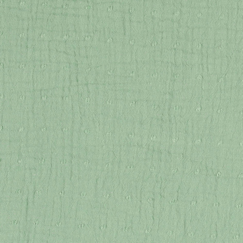Soft Green Dobby Double Gauze from Milsato by Modelo Fabrics