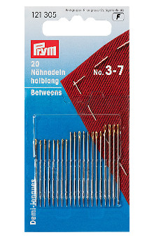 Prym Hand Sewing Needles Betweens 3-7 Assorted With 20pcs