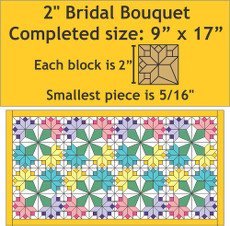 Miniature Bridal Bouquet Wall Hanging - 9 Inch X 17 Inch - Pattern Plus Paper Pieces