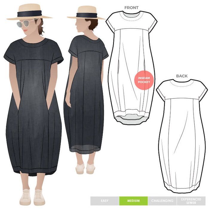 Sydney Designer Dress Pattern Size 4-16 By Style Arc (Due Aug)