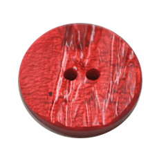 Acrylic Button 2 Hole Textured Without Gloss 15mm Red
