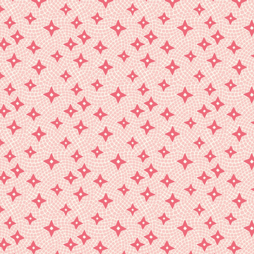 Tiles and Stars from Bohemian Paradise in Pink by Maria Galybina for Cloud9 Fabrics