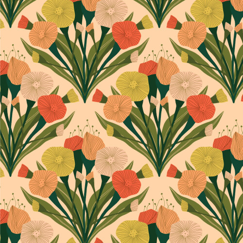 Bouquet Ivory From Poppy Fields By MK Surface For Cloud9 Fabrics (Due Oct)