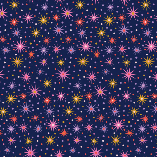 Starlit Dusk from Wonder Jungle in Navy by Pip & Lo for Cloud9 Fabrics