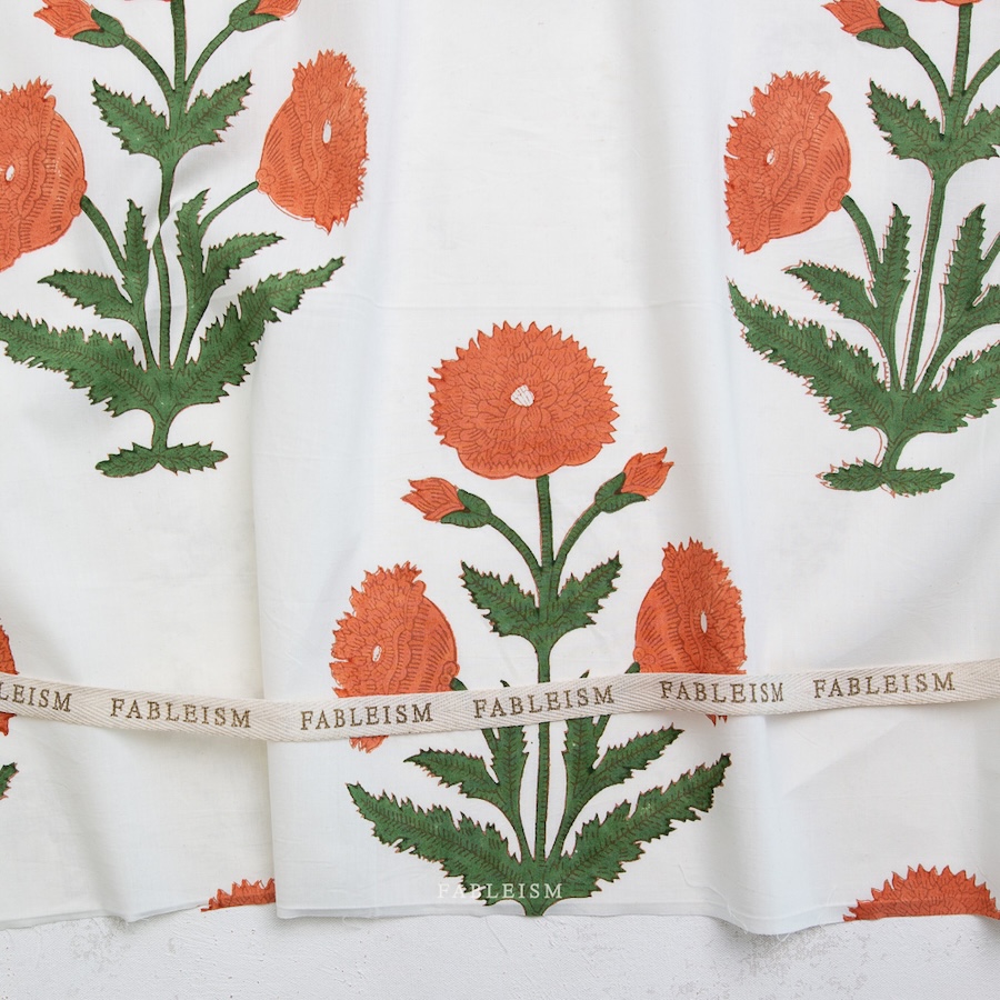 Boho Floral In Sienna From Indian Block Prints Cottage By Fableism (Avail Apr)