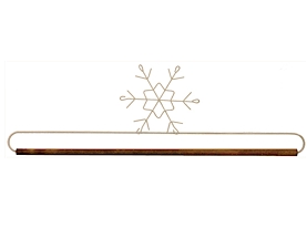 Snowflake Dowel Hanger 16in - White