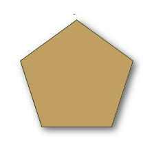 3 Inch Pentagon Acrylic ##template## With 3/8 Seam - Paper Piecing