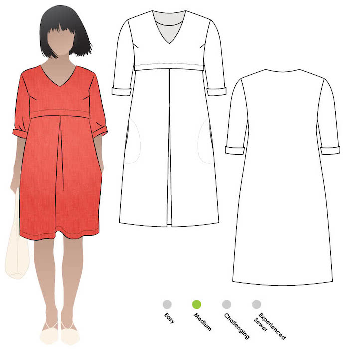 Patricia Rose Dress Pattern Size 4-16 By Style Arc