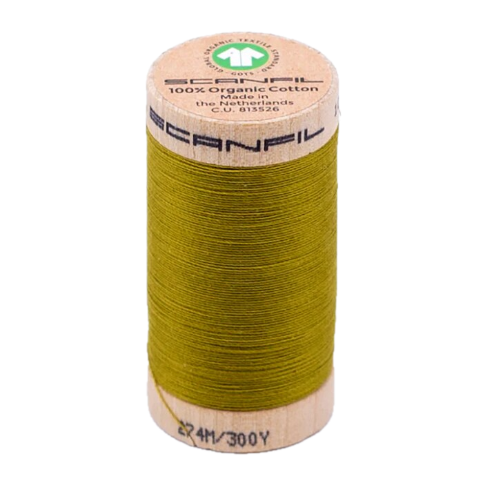 Green Envy 30/2 Weight Scanfil Organic Thread 274 Metres (300 Yards)