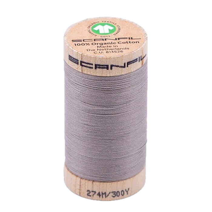 Chateau Grey 30/2 Weight Scanfil Organic Thread 274 Metres (300 Yards)