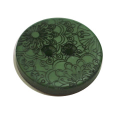 Acrylic Button 2 Hole Engraved 23mm Racing Green