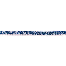 Blue White Floral Crochet-edged Poplin Bias Binding Double Fold - 15mm X 25m