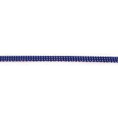Dark Blue Spotted Crochet-edged Poplin Bias Binding Double Fold - 15mm X 25m &#8987;