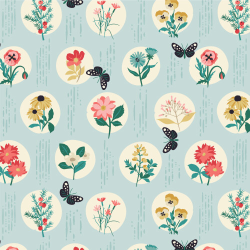 Garden Bloom Blue From Garden Walks By Ann Gardner For Cloud9 Fabrics (Due Dec)