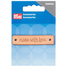 Prym Made With Love Leather Label Rectangular 60mm x 13mm 1 Piece