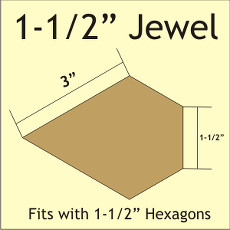 1.5 Inch Jewels 44 Pieces - Paper Piecing