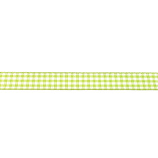 Lime Gingham Ribbon - 10mm X 47.5m