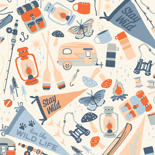 Jamboree in Flannel from Happy Camper by Maureen Cracknell for AGF (Avail Jan)