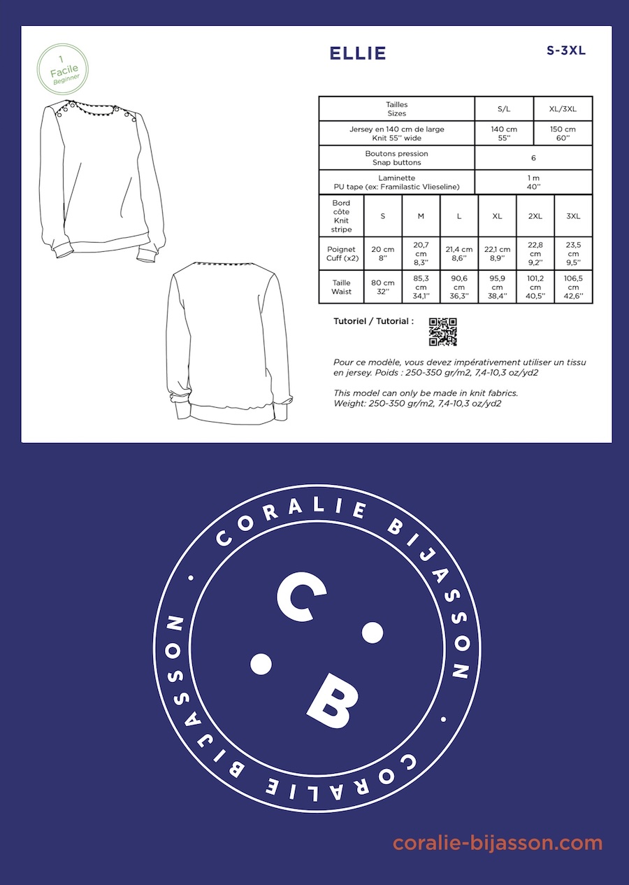 Ellie Sweatshirt Pattern By Coralie Bijasson