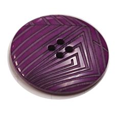 Acrylic Button 4 Hole Deep Ridged 30.5mm Purple