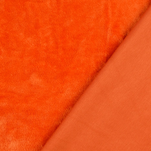 Burnt Orange Supersoft Sweatshirt with Alpen Fleece Back from Riga by Modelo Fabrics