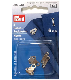 Prym Trouser And Skirt Hooks And Bars 6mm Silver Colour