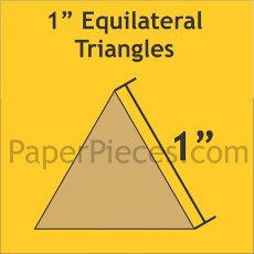 1 Inch Equilateral Triangles 100 Pieces - Paper Piecing