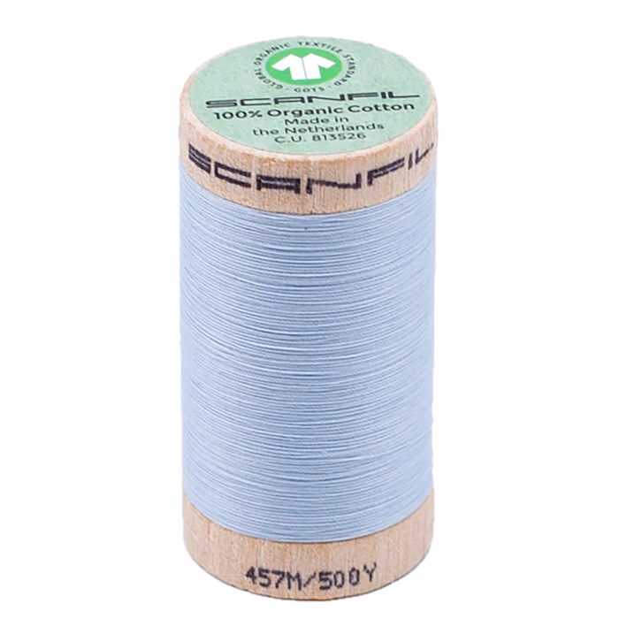 Winter Sky 50/2 Weight Scanfil Organic Thread 457 Metres (500 Yards)