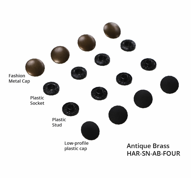 Tool-Free Snaps - Set Of Four - Antique Brass From Byannie