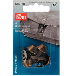 Prym Base Nails For Bags Antique Brass 15mm 4pcs