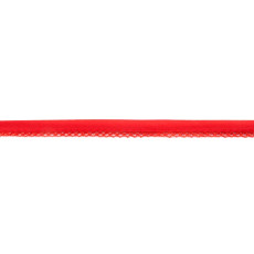 Red Crochet-edged Poplin Bias Binding Double Fold - 15mm X 25m &#8987;