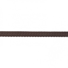 Chocolate Foldover Scalloped Edge Elastic - 12mm X 25m