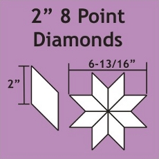 2in 8 Point Diamond Small Pack 75 Pieces - Paper Piecing