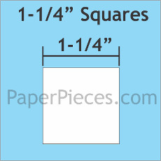 1 - 1/4in Squares Small Pack 100 Complete Pieces - Paper Pieces