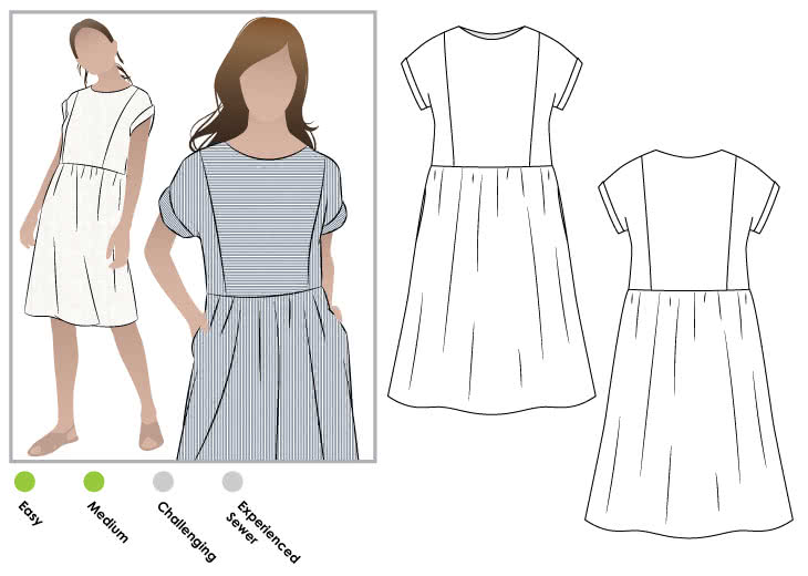Lacey Dress Pattern Size 18-30 By Style Arc