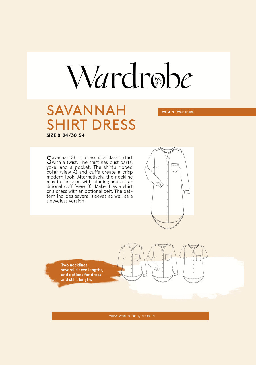 Savannah Dress & Shirt Pattern By Wardrobe By Me &#8987;