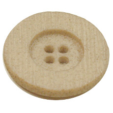 Acrylic Button 4 Hole Textured 18mm Beige