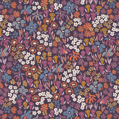 Bloomkind Meadow Dusk from Dusk Fusion in Cotton by AGF Studio