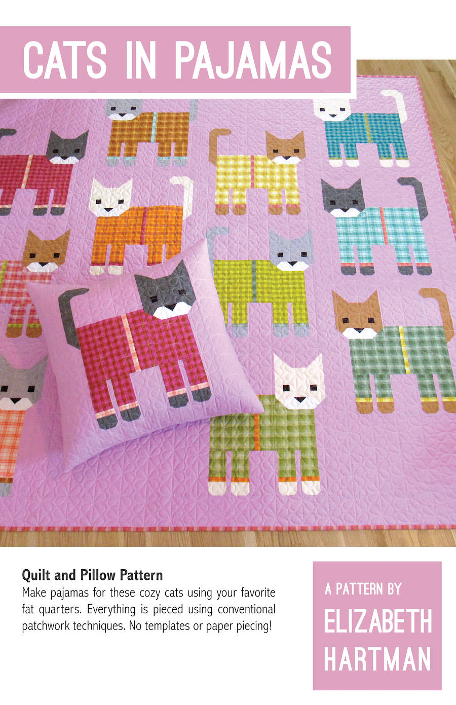 Cats In Pyjamas Quilt Pattern By Elizabeth Hartman (Due May)
