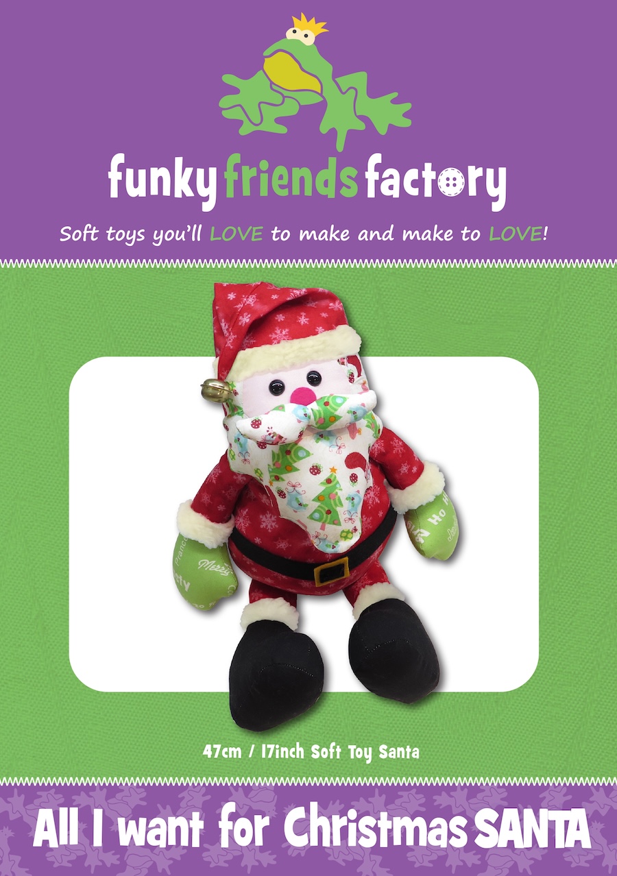 All I Want For Christmas, Santa Pattern By Funky Friends Factory