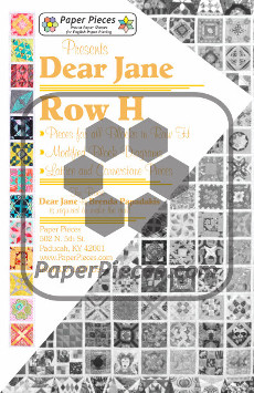 Dear Jane Quilt Paper Piece Pack Row H - Paper Piecing