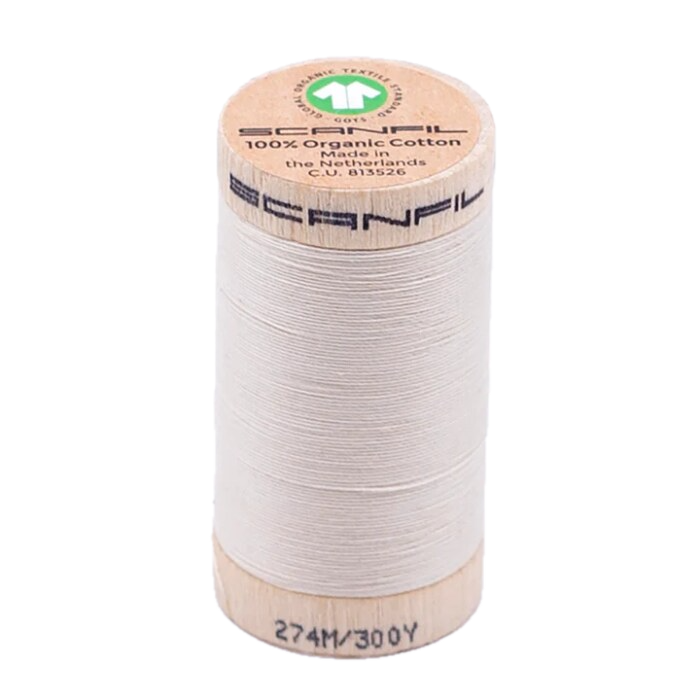 Undyed 30/2 Weight Scanfil Organic Thread 274 Metres (300 Yards)