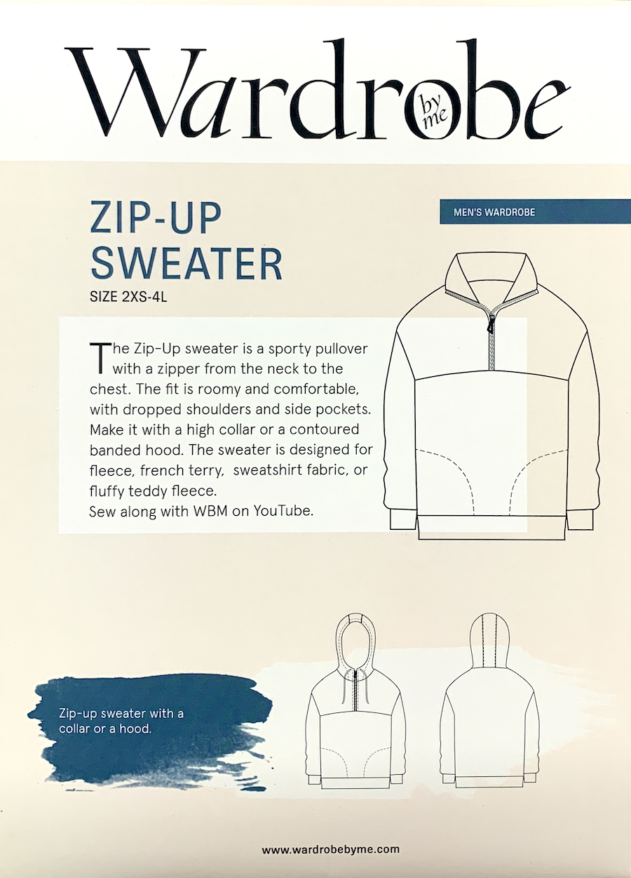 Zip-Up Sweater Pattern By Wardrobe By Me
