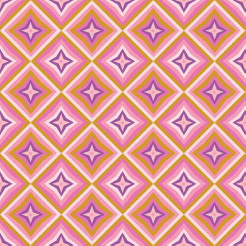 Groovy Day from Wonder Jungle in Pink/Gold by Pip & Lo for Cloud9 Fabrics