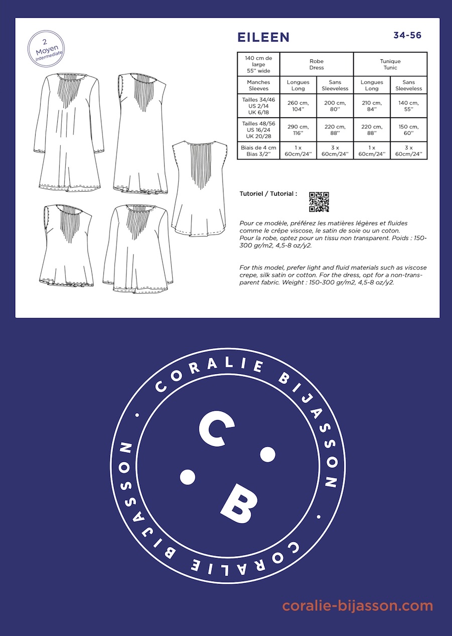 Eileen Tunic And Dress Pattern By Coralie Bijasson