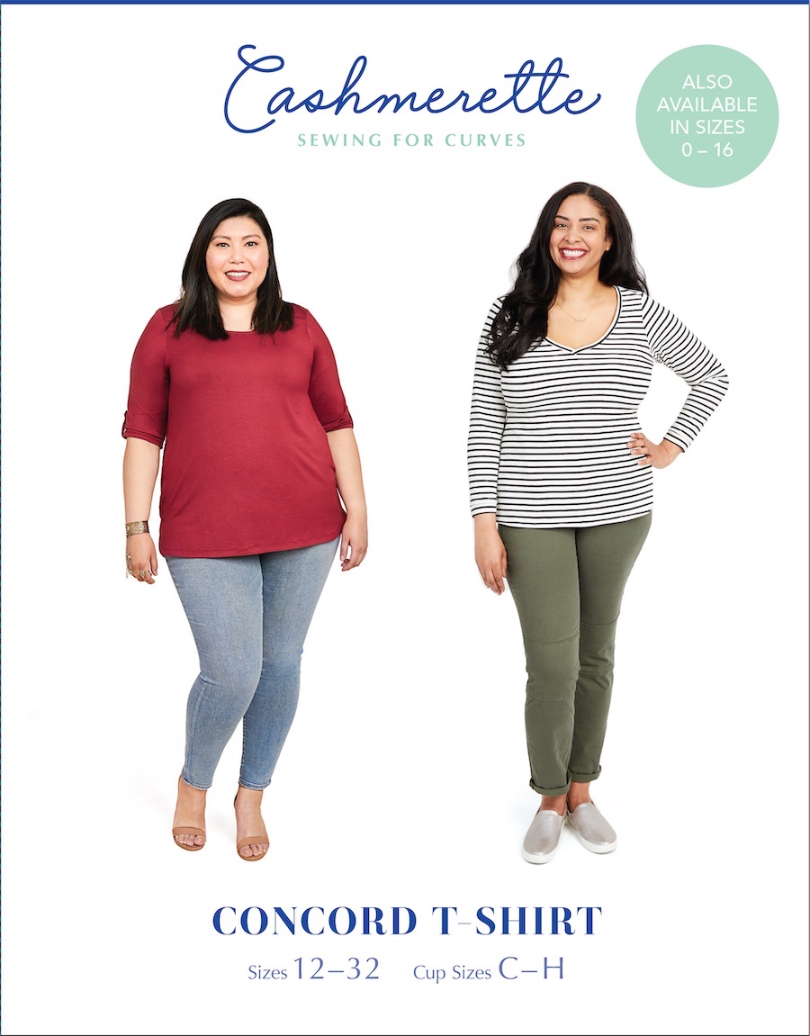 Concord T Shirt Size 12-32 Pattern By Cashmerette