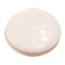 Acrylic Shank Button Embossed 15mm White